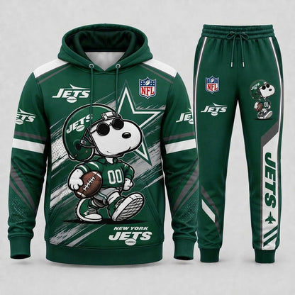 Snoopy NFL Fan Set — Hoodie & Sweatpants | All 32 Football Teams Available