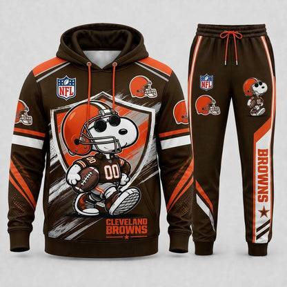 Snoopy NFL Fan Set — Hoodie & Sweatpants | All 32 Football Teams Available
