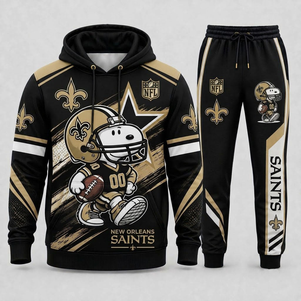 Snoopy NFL Fan Set — Hoodie & Sweatpants | All 32 Football Teams Available