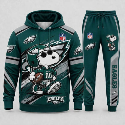 Snoopy NFL Fan Set — Hoodie & Sweatpants | All 32 Football Teams Available