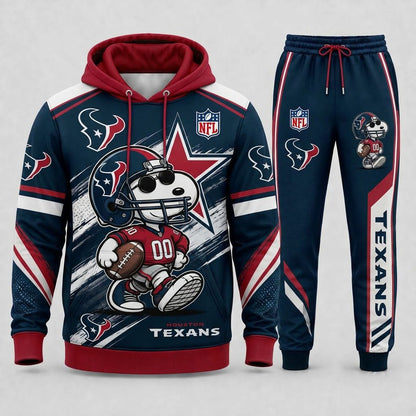 Snoopy NFL Fan Set — Hoodie & Sweatpants | All 32 Football Teams Available