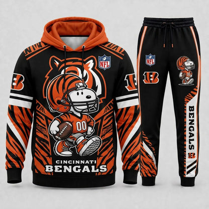 Snoopy NFL Fan Set — Hoodie & Sweatpants | All 32 Football Teams Available