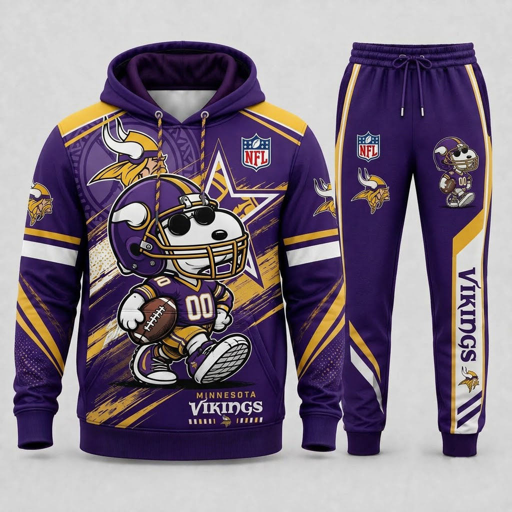 Snoopy NFL Fan Set — Hoodie & Sweatpants | All 32 Football Teams Available