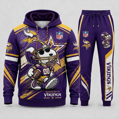 Snoopy NFL Fan Set — Hoodie & Sweatpants | All 32 Football Teams Available