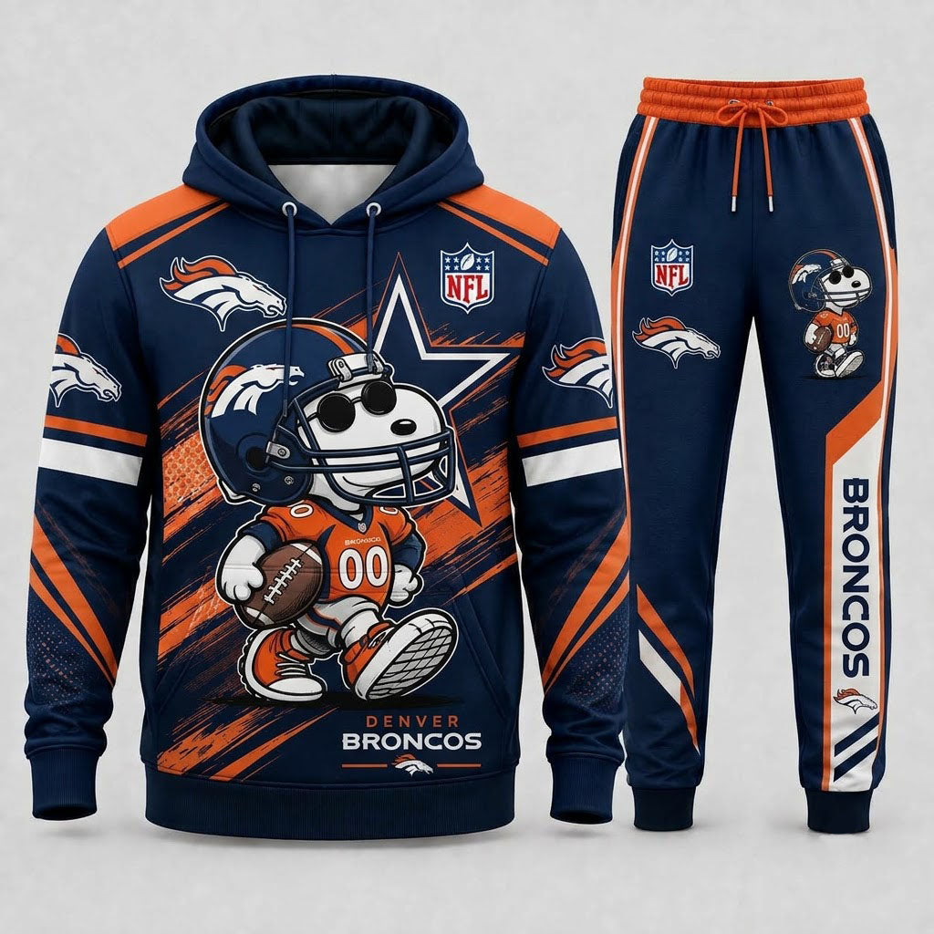 Snoopy NFL Fan Set — Hoodie & Sweatpants | All 32 Football Teams Available