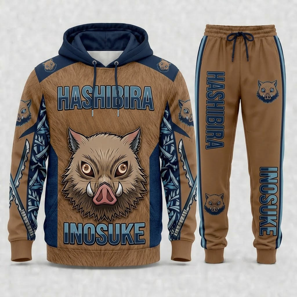 Limited Edition Demon Hunter Set | Anime Slayer Inspired Fan Hoodie & Sweatpants - Custom Fan Apparel Image 3