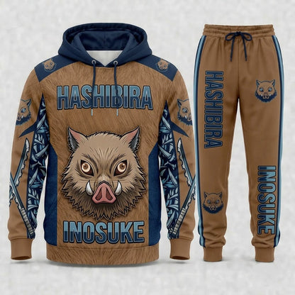Limited Edition Demon Hunter Set | Anime Slayer Inspired Fan Hoodie & Sweatpants - Custom Fan Apparel Image 3