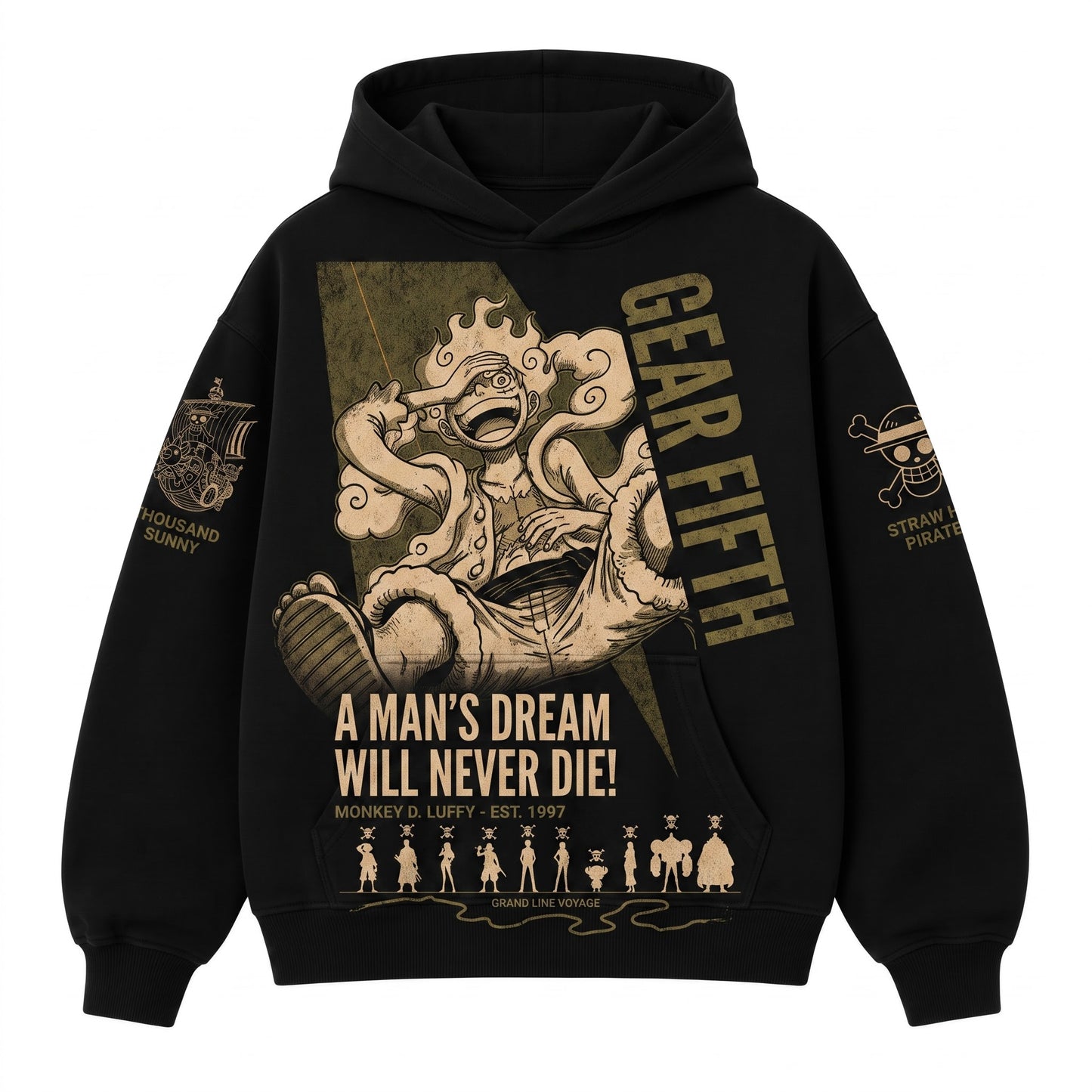 Anime Luffy Graphic Shirt, One Piece Inspired T-Shirt, Sweatshirt & Hoodie, Japanese Streetwear Fan Gift