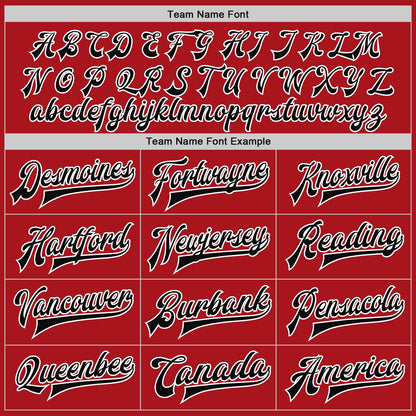 Custom Red Black-White Bomber Full-Snap Varsity Letterman Jacket