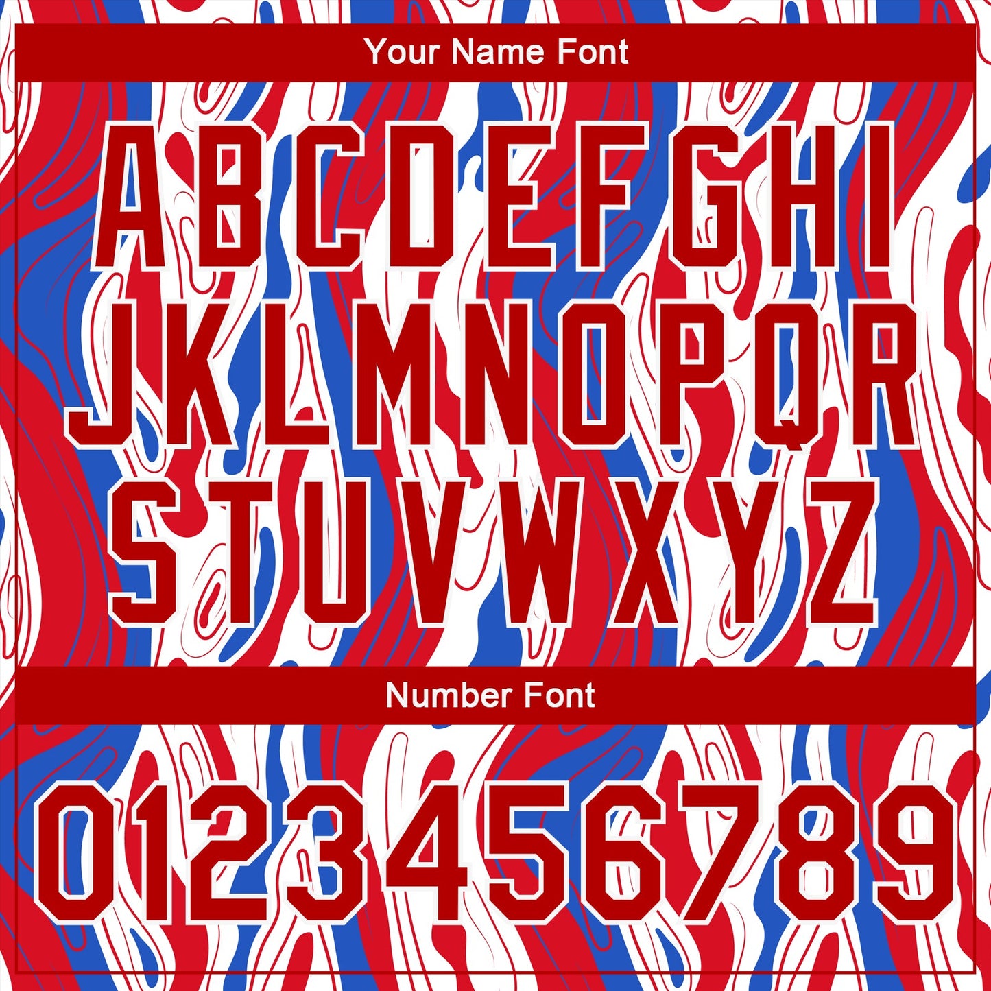 Custom Figure Red-Royal 3D Pattern Design Bomber Full-Snap Varsity Letterman Jacket