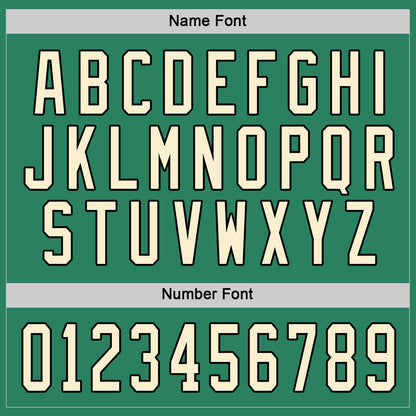 Custom Kelly Green Cream-Black Hockey Jersey
