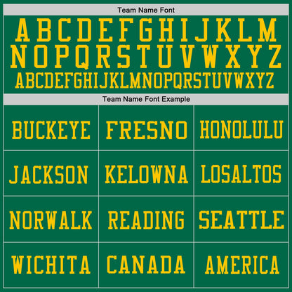 Custom Kelly Green Yellow Mesh Authentic Football Jersey