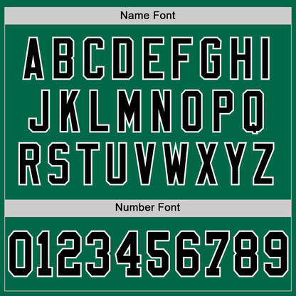 Custom Kelly Green Black-White Mesh Authentic Throwback Football Jersey