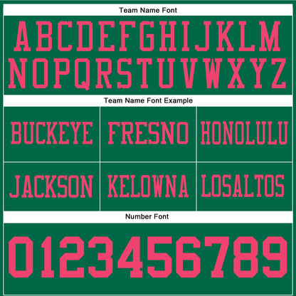 Custom Kelly Green Neon Pink Authentic Football Jersey
