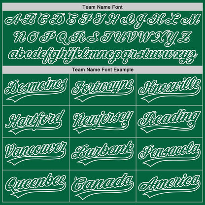 Custom Stitched Kelly Green Kelly Green-White Baseball Pullover Sweatshirt Hoodie