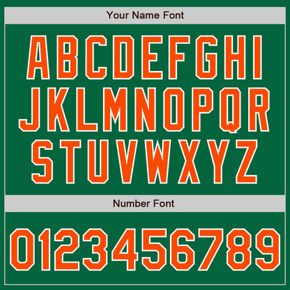 Custom Stitched Kelly Green Orange-White Baseball Pullover Sweatshirt Hoodie