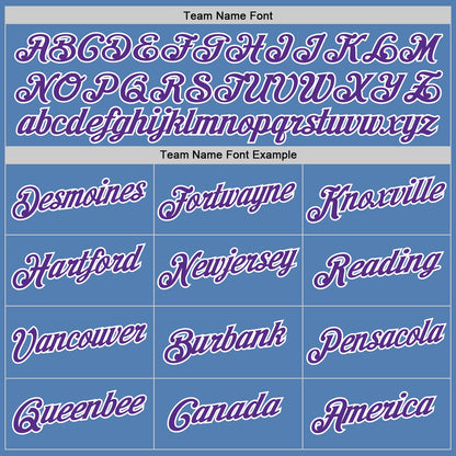 Custom Light Blue Purple-White Performance T-Shirt