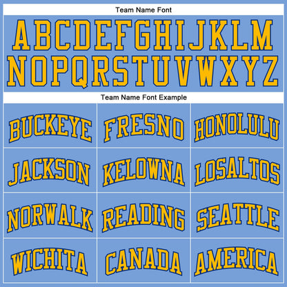 Custom Light Blue Gold-Royal Authentic Throwback Basketball Jersey