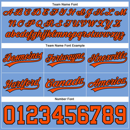 Custom Light Blue Orange-Black Authentic Basketball Shorts