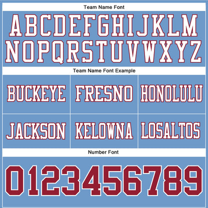 Custom Light Blue Cardinal-White Authentic Football Jersey