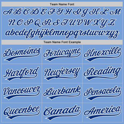 Custom Stitched Light Blue Royal-White Baseball Pullover Sweatshirt Hoodie