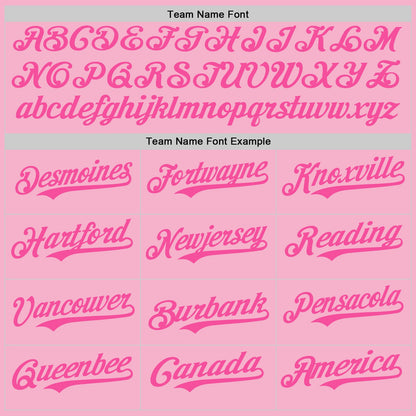 Custom Light Pink Pink-White Authentic Baseball Jersey