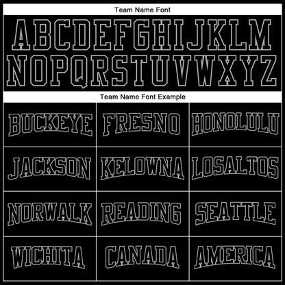 Custom Black Black-Gray Long Sleeve Performance T-Shirt
