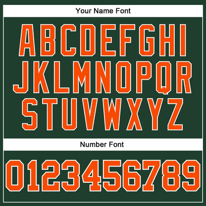 Custom Green Orange-White Long Sleeve Performance T-Shirt