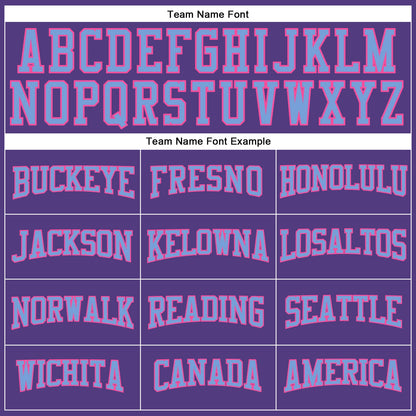 Custom Purple Light Blue-Pink Long Sleeve Performance T-Shirt