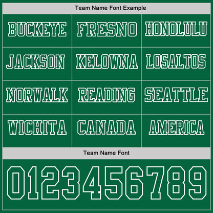 Custom Kelly Green White Long Sleeve Authentic Football Jersey