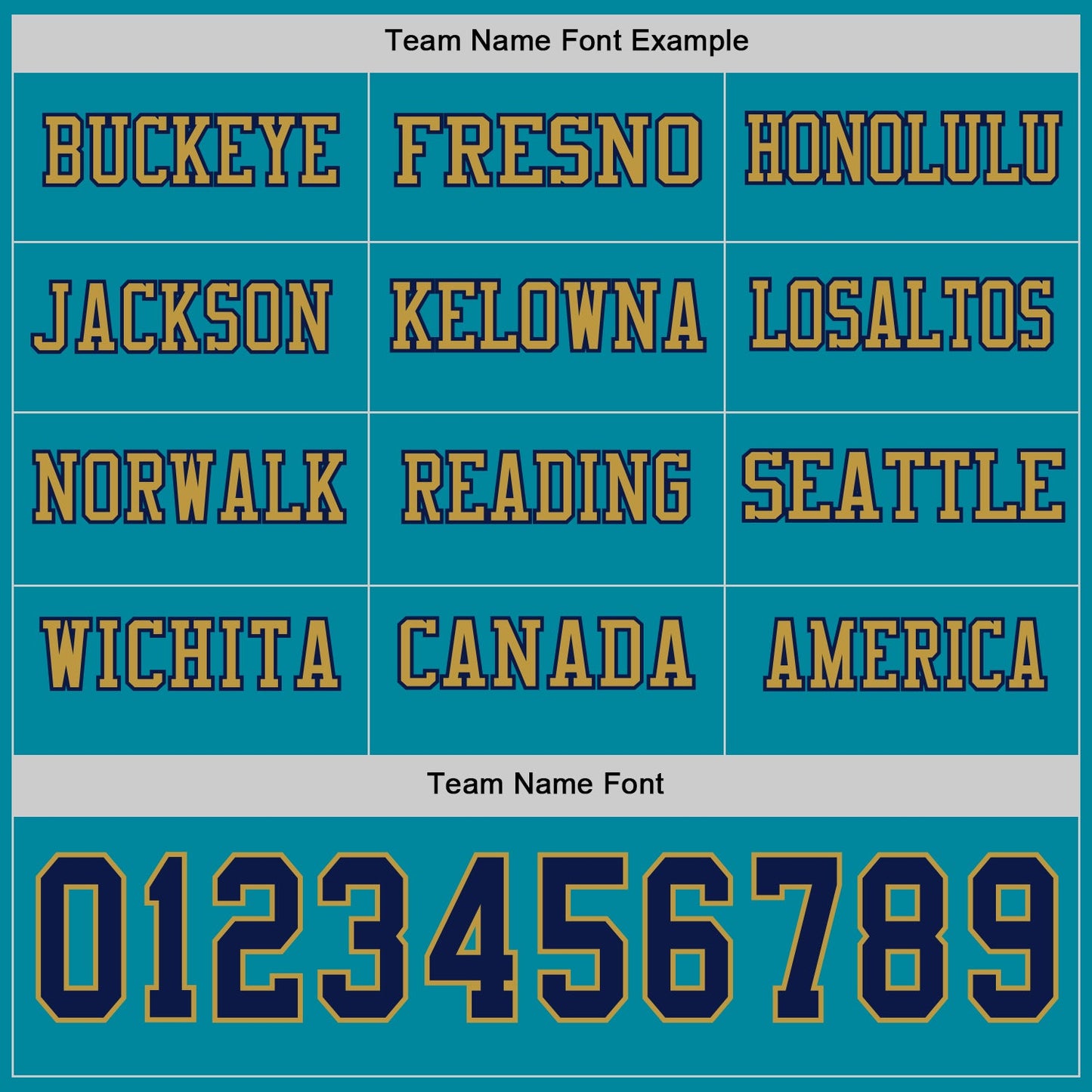 Custom Teal Navy-Old Gold Long Sleeve Authentic Football Jersey
