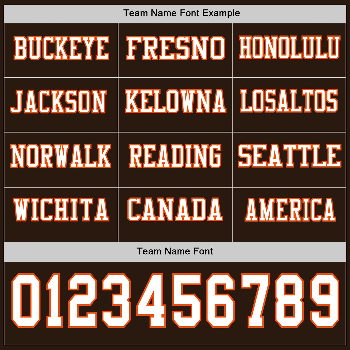 Custom Brown White-Orange Long Sleeve Authentic Football Jersey