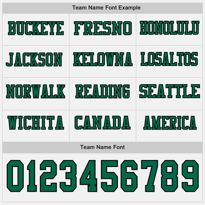 Custom White Kelly Green-Black Long Sleeve Authentic Football Jersey