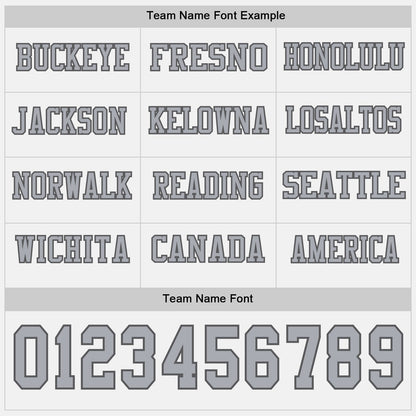 Custom White Gray-Steel Gray Long Sleeve Authentic Football Jersey