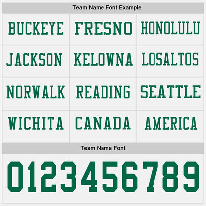 Custom White Kelly Green Long Sleeve Authentic Football Jersey