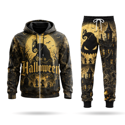 Spooky Gothic Hoodie — Moonlit Couple Design | Halloween Lover Gift