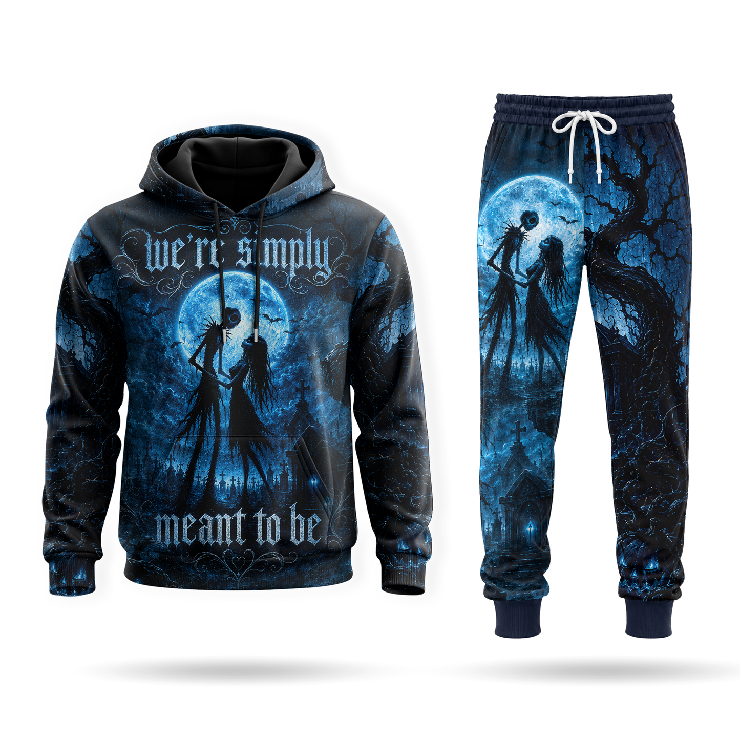 Spooky Gothic Hoodie — Moonlit Couple Design | Halloween Lover Gift