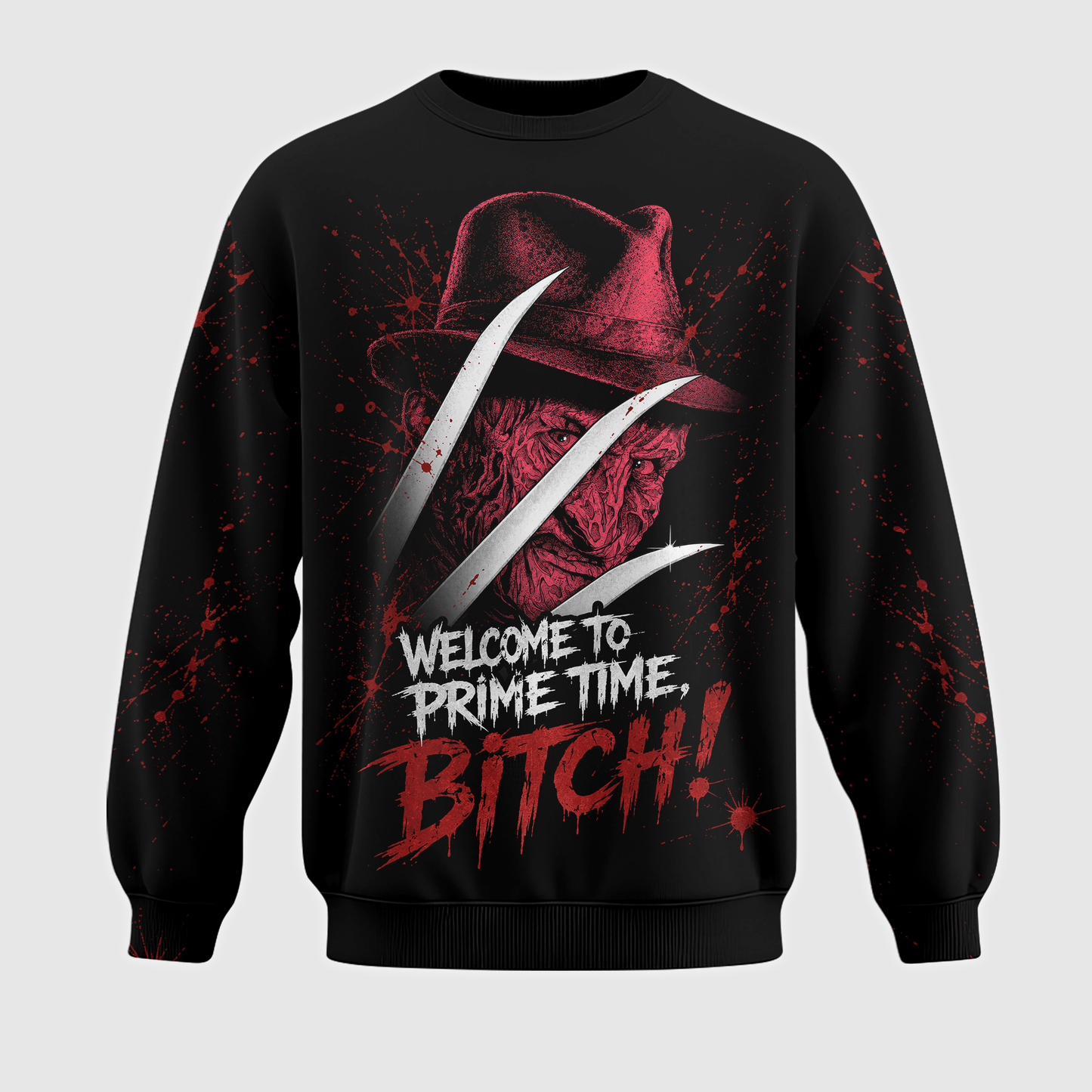 Nightmare Slasher Horror Shirt — Prime Time Scary Movie T-Shirt — Sweatshirt — Hoodie & Zip Hoodie — - Custom Fan Apparel Image 3