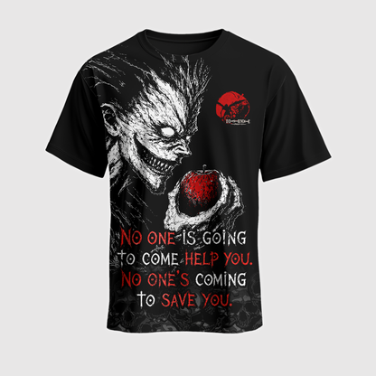 Dark Anime Reaper Graphic Shirt — Gothic Apple Horror T-Shirt — Sweatshirt — Hoodie & Zip Hoodie — S - Custom Fan Apparel Image 1