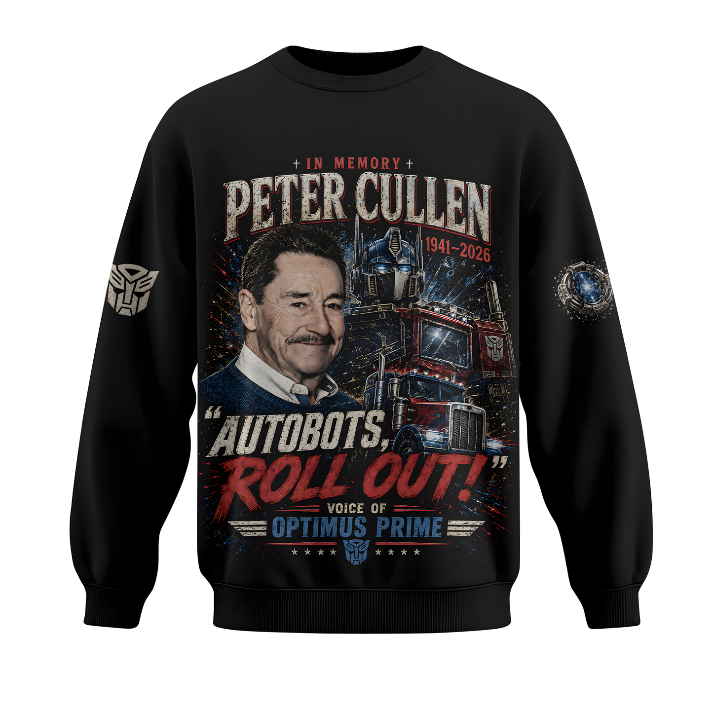 Peter Cullen Tribute Shirt — Vintage Robot Hero Voice Icon Gift