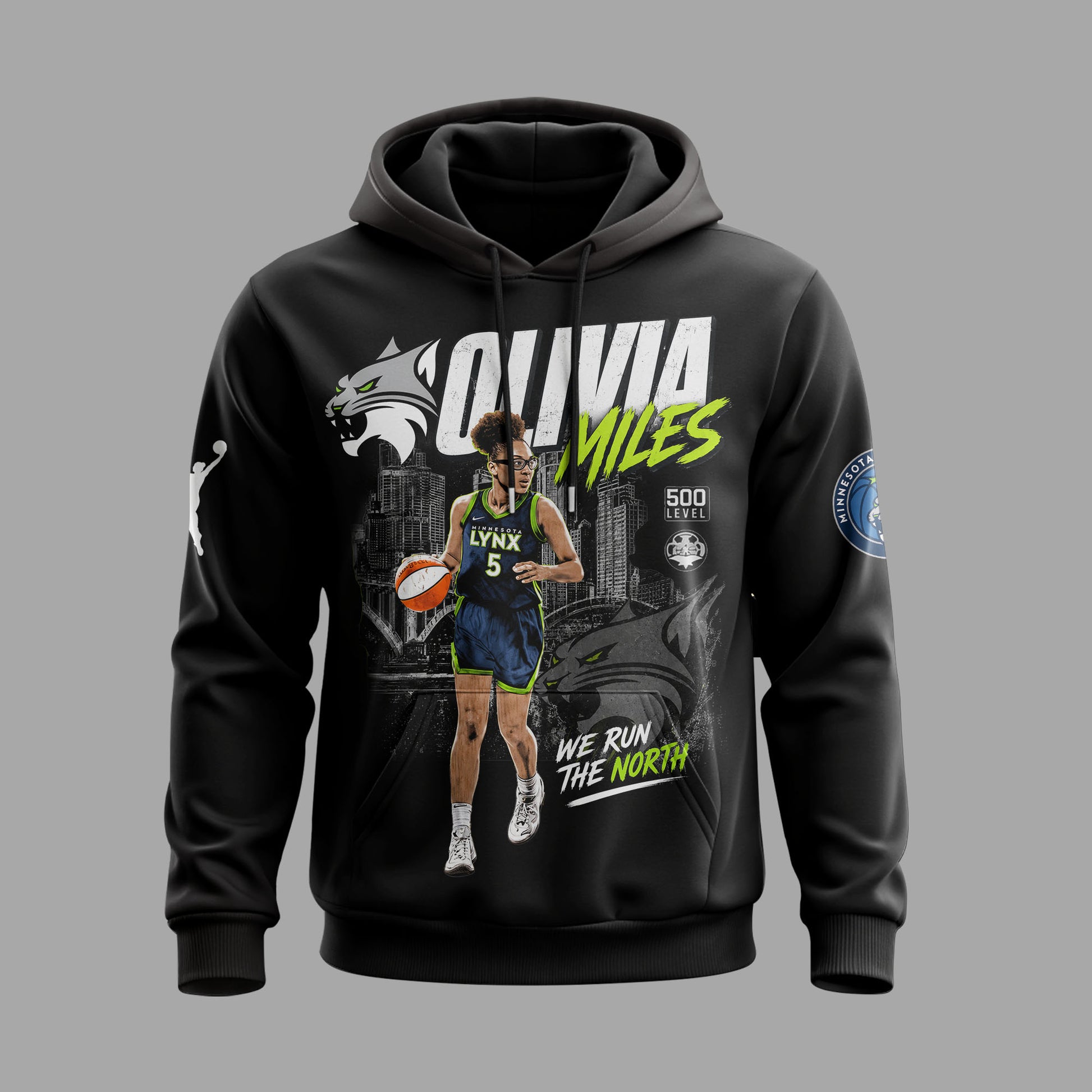 Olivia Miles Basketball Fan Shirt — Hoodie — Sweatshirt & Zip Hoodie | Minnesota Lynx Inspired WNBA  - Custom Fan Apparel Image 1