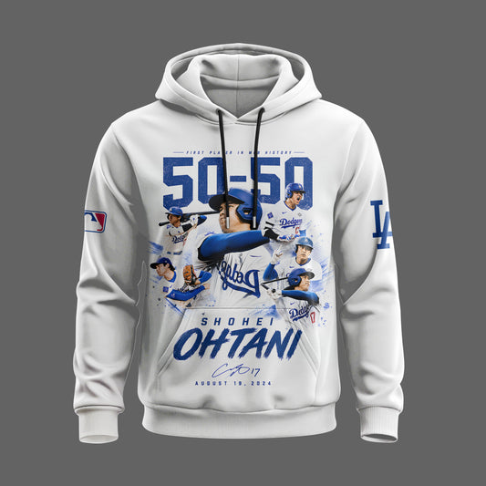Shohei Ohtani 50-50 Los Angeles Baseball Fan Shirt, Hoodie, Sweatshirt & Zip Hoodie | Dodgers Inspir - Custom Fan Apparel Image 1