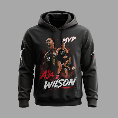 A’ja Wilson MVP Basketball Fan Shirt — Hoodie — Sweatshirt & Zip Hoodie | Las Vegas Aces Inspired WN - Custom Fan Apparel Image 5