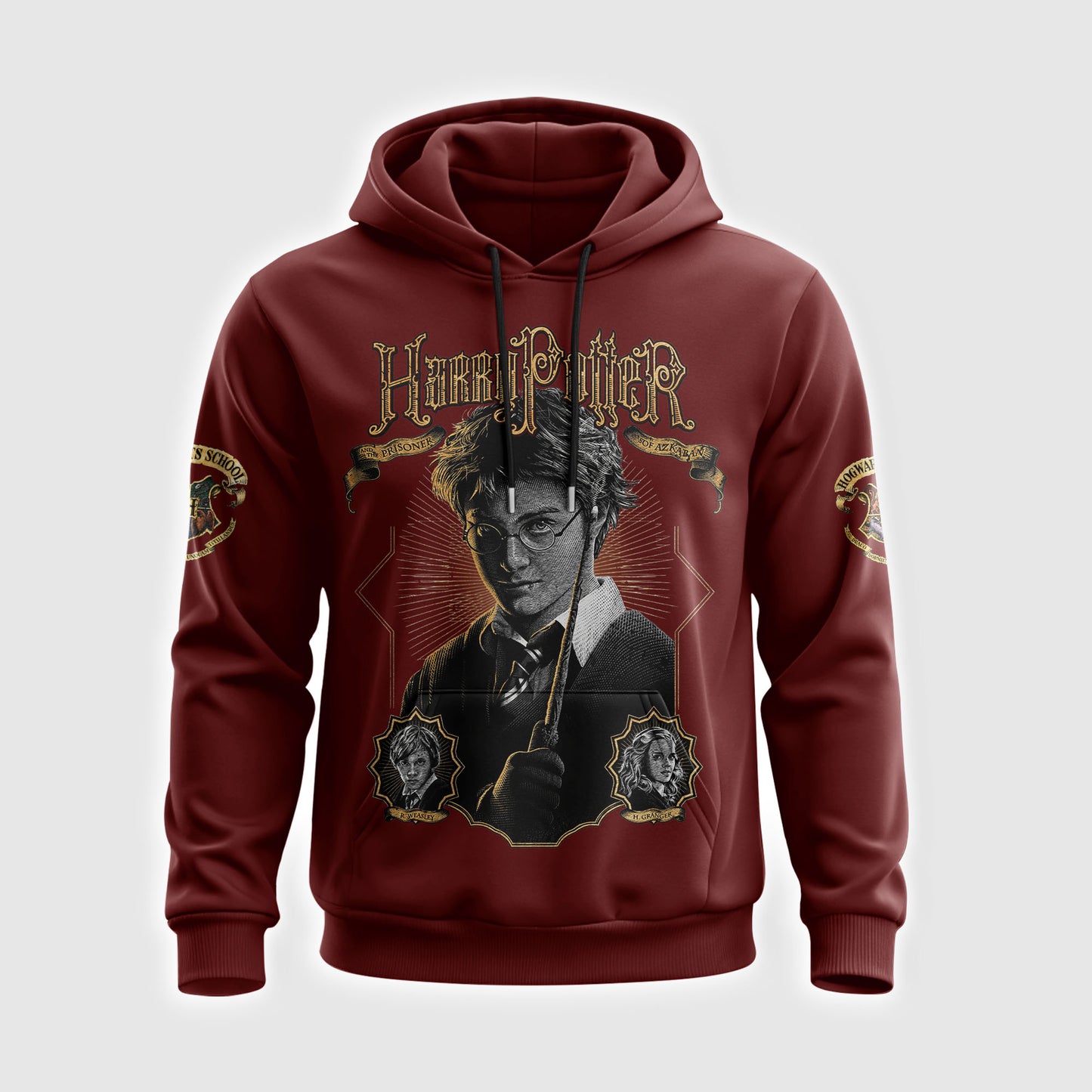 Wizard School Graphic Shirt — Vintage Magic Movie Inspired Tee — Hoodie — Sweatshirt & Zip Hoodie fo - Custom Fan Apparel Image 3