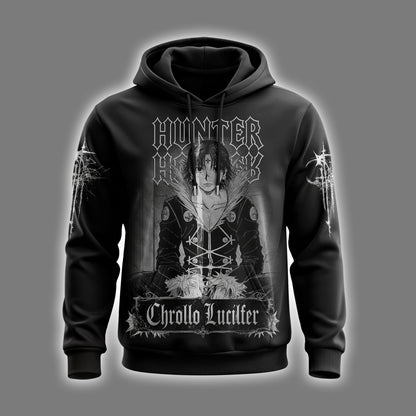 Dark Anime Hunter Graphic Shirt — Chrollo Inspired T-Shirt — Sweatshirt — Hoodie & Zip Hoodie — Goth - Custom Fan Apparel Image 5