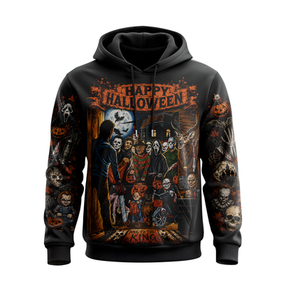 Halloween Horror Night Shirt — Vintage Scary Movie Graphic Hoodie Sweatshirt