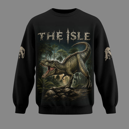 The Isle Dinosaur Apparel Collection — T-Rex Jungle Graphic Hoodie, Zip Hoodie, Sweatshirt & T-Shirt