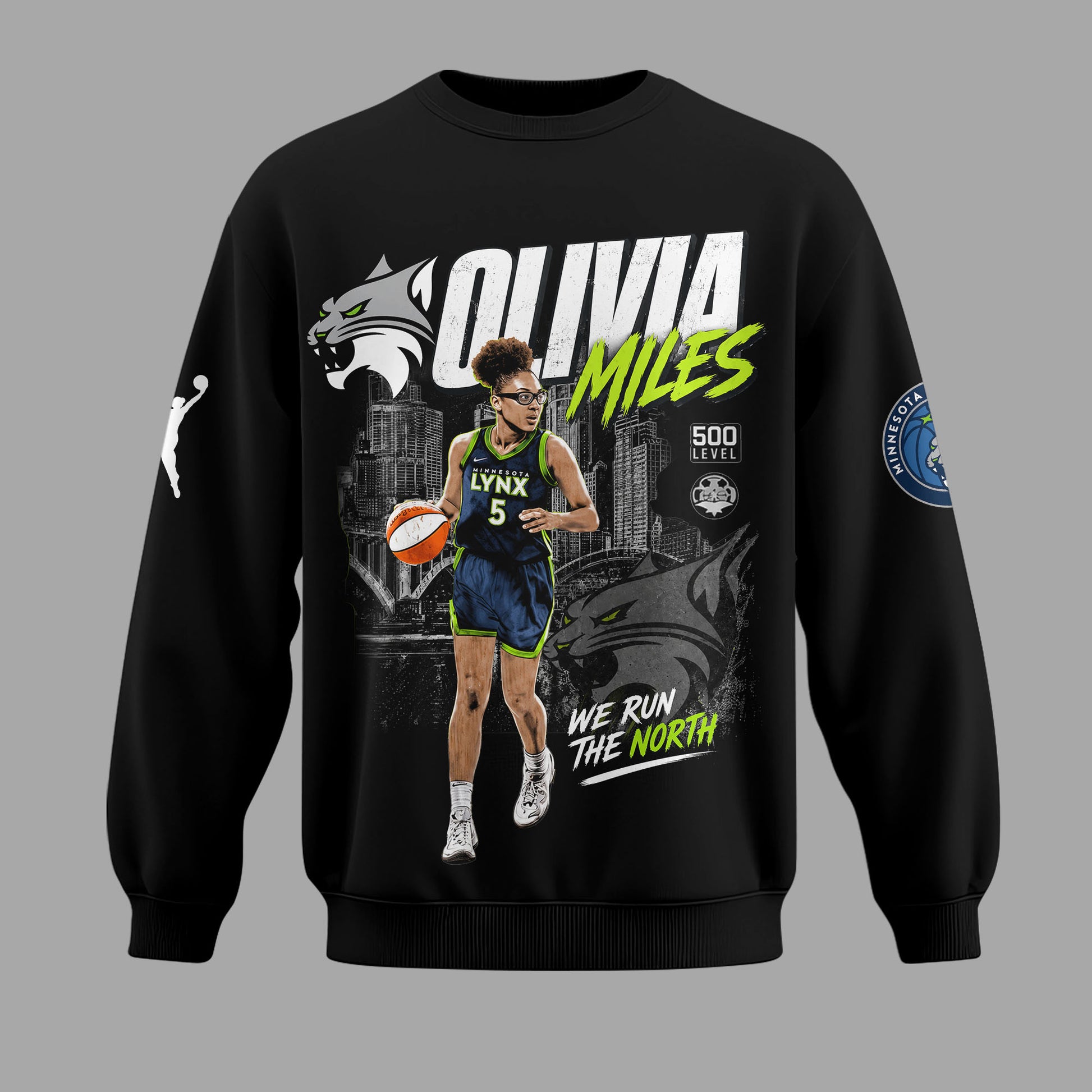 Olivia Miles Basketball Fan Shirt — Hoodie — Sweatshirt & Zip Hoodie | Minnesota Lynx Inspired WNBA  - Custom Fan Apparel Image 4