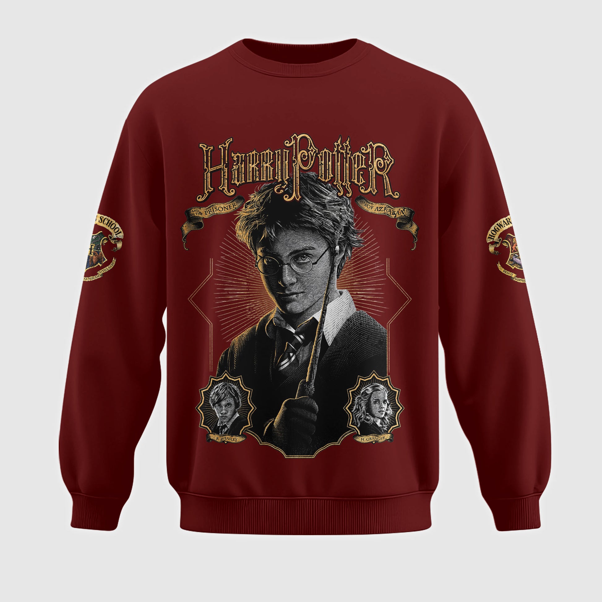 Wizard School Graphic Shirt — Vintage Magic Movie Inspired Tee — Hoodie — Sweatshirt & Zip Hoodie fo - Custom Fan Apparel Image 2