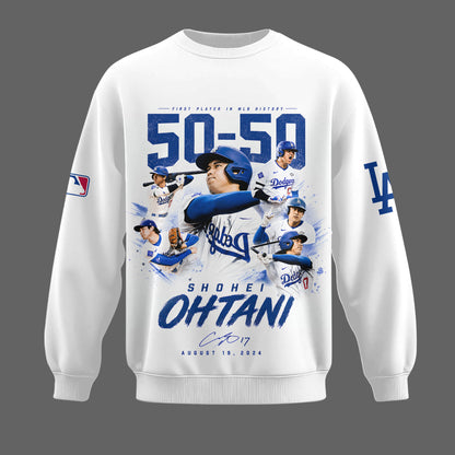 Shohei Ohtani 50-50 Los Angeles Baseball Fan Shirt, Hoodie, Sweatshirt & Zip Hoodie | Dodgers Inspir - Custom Fan Apparel Image 3